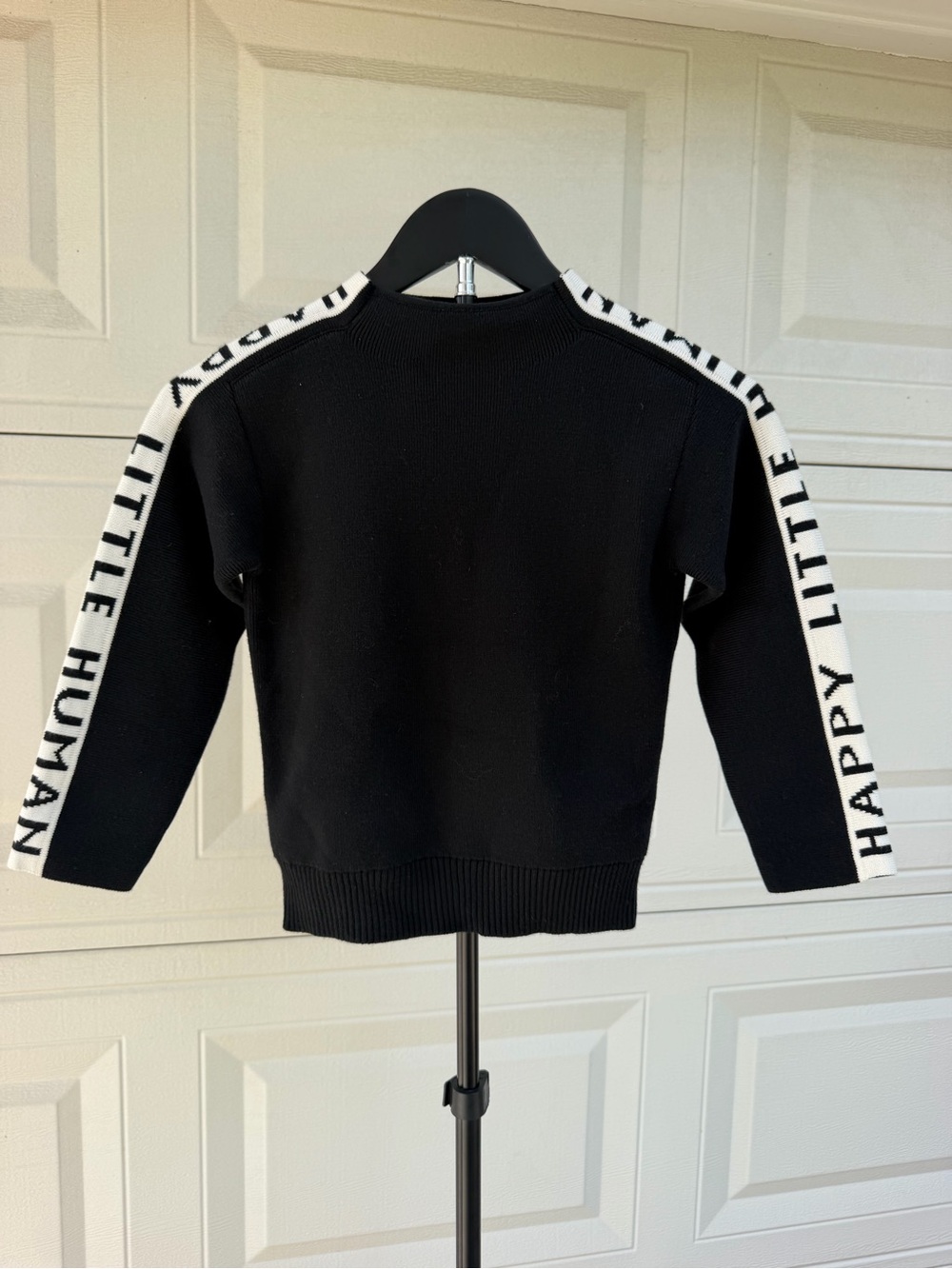 Hara Happy Little Human Kids Black Alpaca Blend Sweater 6-8